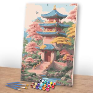 Kit Pintura Terapêutica - Castelo asiatico