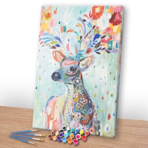 Kit Pintura Terapêutica - Veado com flores